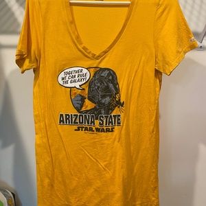 Arizona State Star Wars university gold v-neck top by Champion